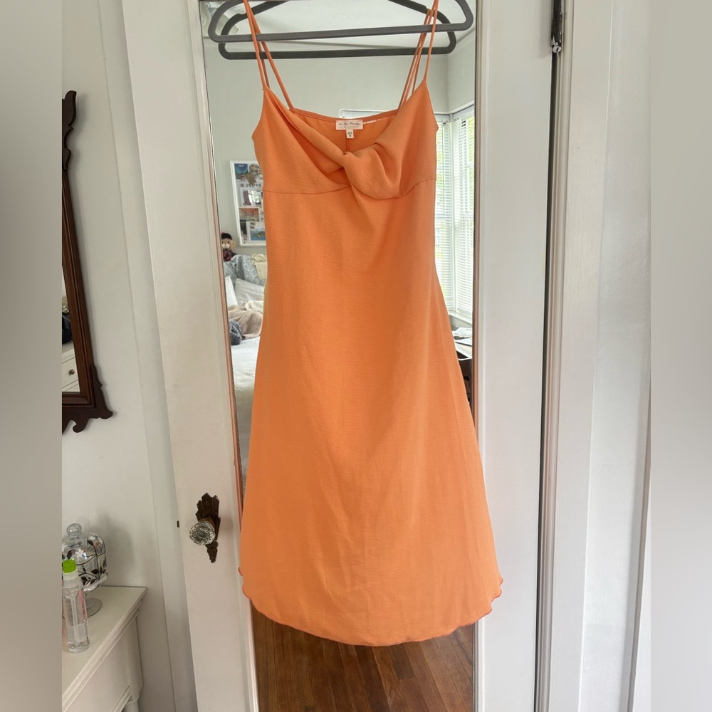 See You Monday Orange Spaghetti Strap Top